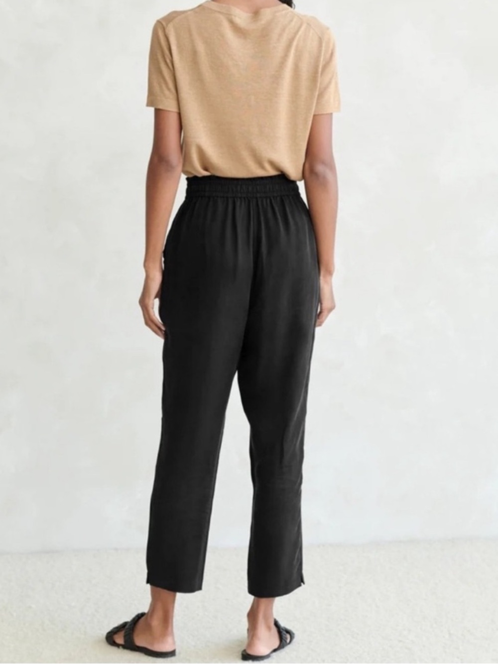 Jenni Kayne The Rio High Rise Drawstring Ankle Trouser - Picture 3 of 12